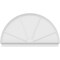 Ekena Millwork Half Round 4 Spoke Architectural Grade PVC Combination Pediment, 74"W x 43-3/4"H x 2-3/4"P PEDPC074X440HRO04 - alternate 5
